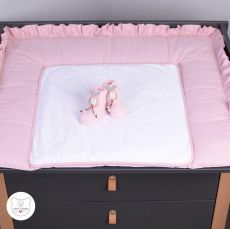 Пеленальний матрац 72х80 см Baby Veres Macaroon Raspberry, 0-12 міс, 100% бавовна, 1 пелюшка водонепроникна
